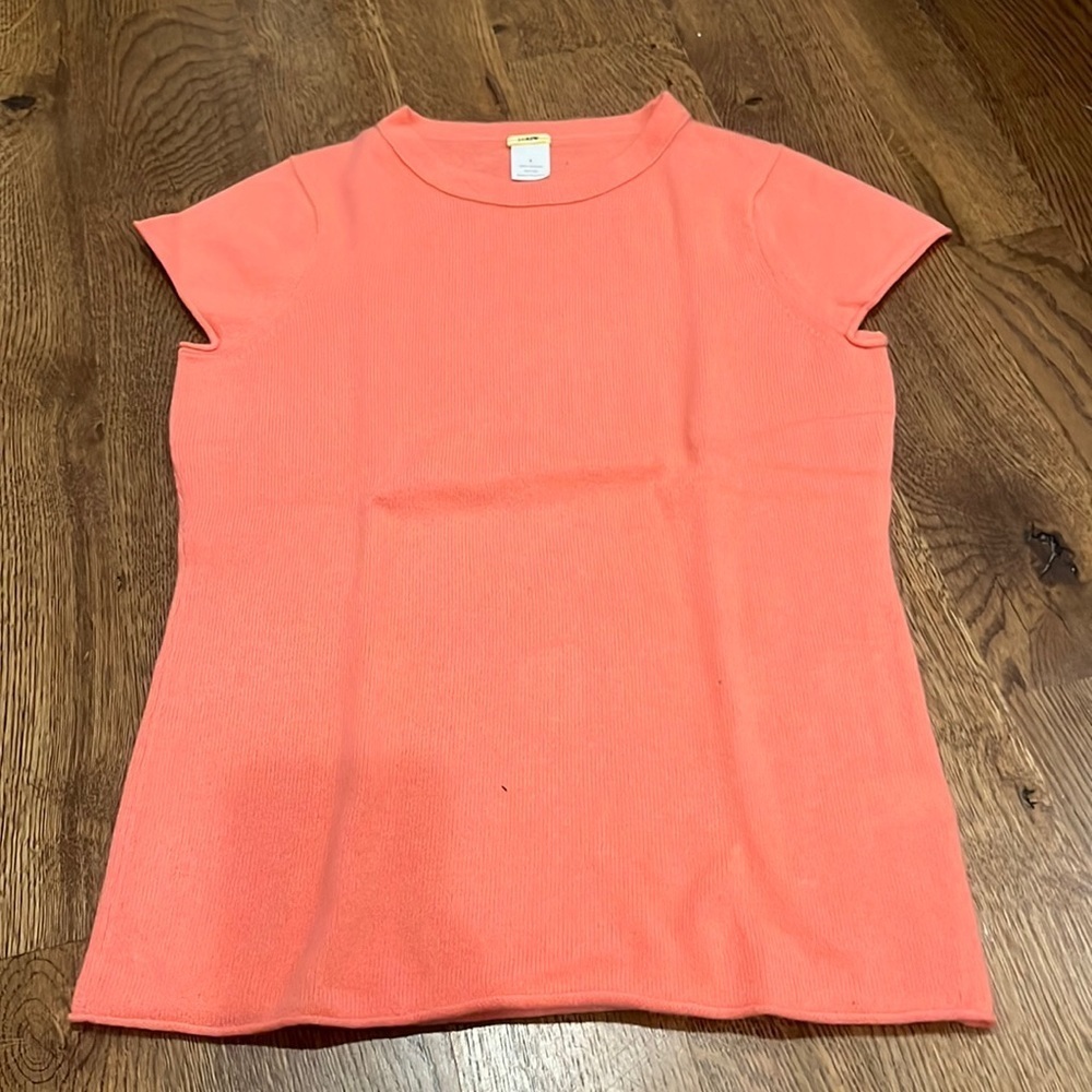 J. Crew Women’s Short Sleeve Cashmere Sweater Pink Size Small